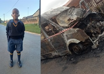This brave boy jumped into a burning taxi to save his friend from certain death