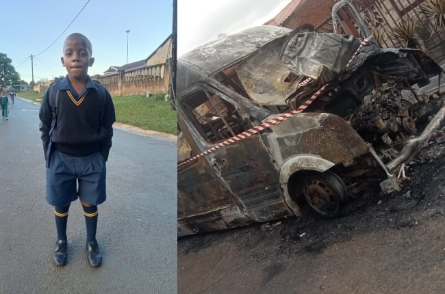 Likhanyile Duma rescued his friend from a burning taxi. (PHOTOS: Supplied)