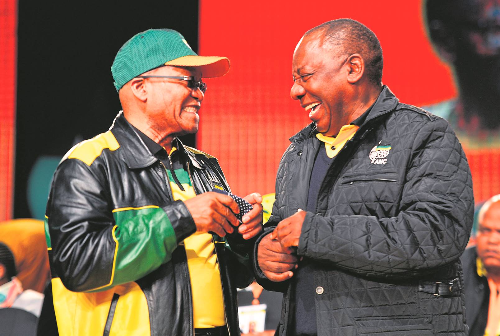 Oudpres. Jacob Zuma en pres. Cyril Ramaphosa in gelukkiger dae.  Foto: Gallo Images
