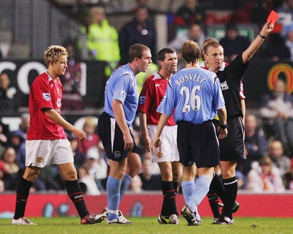 Former Manchester United stars Alan Smith and Roy Keane are among the players who have been sent off the most during the Premier League era. 