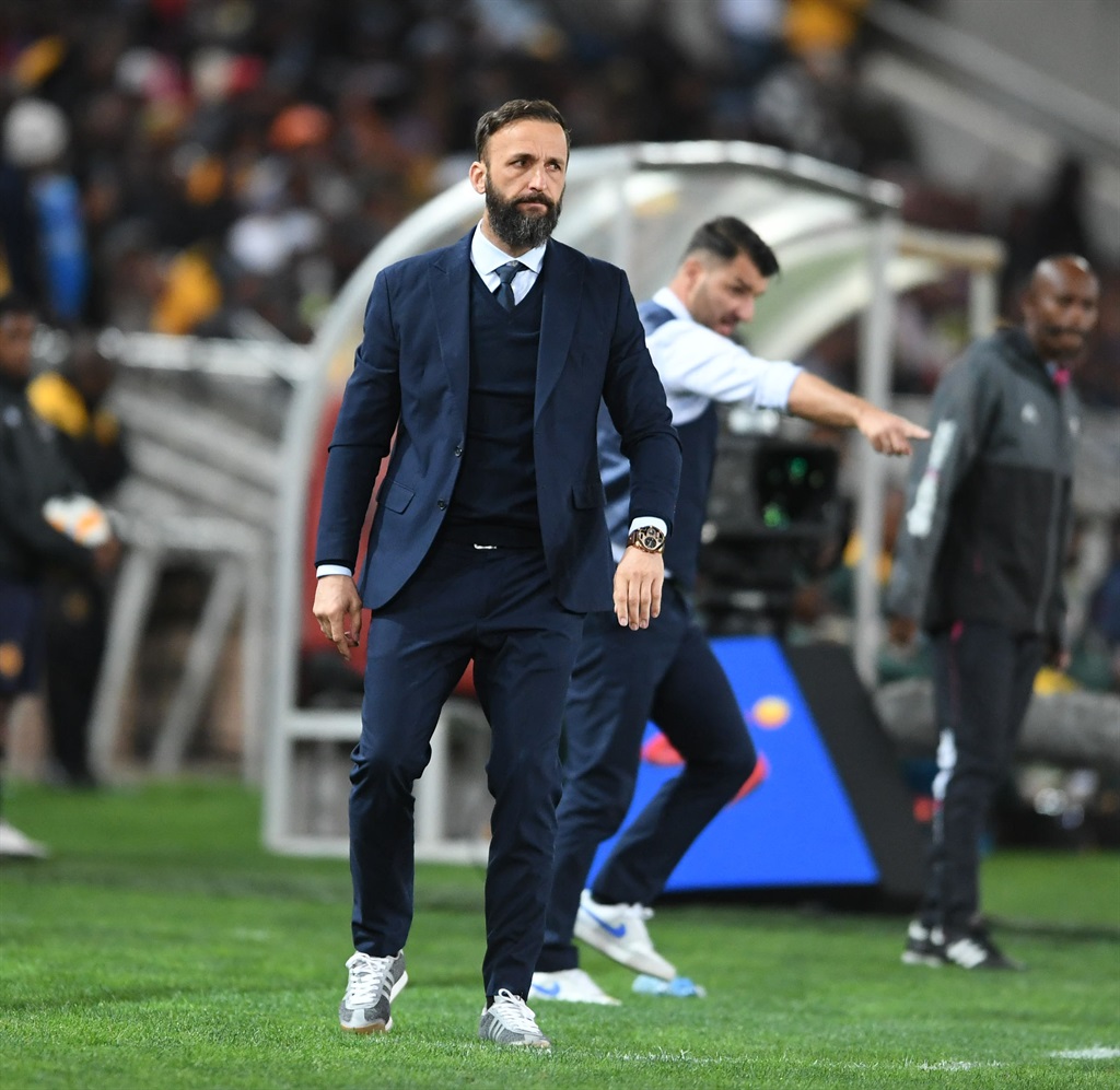 POLOKWANE, SOUTH AFRICA - MAY 07: Sead Ramovic head coach of TS Galaxy during the DStv Premiership match between Kaizer Chiefs and TS Galaxy at Peter Mokaba Stadium on May 07, 2024 in Polokwane, South Africa. (Photo by Philip Maeta/Gallo Images)