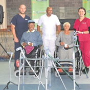 Hankey community receives wheelchairs, walking aids