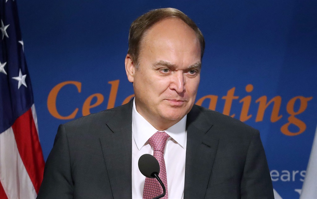 Russian Ambassador to the United States Anatoly Antonov speaks during a discussion in Washington, DC. Dobrynin was the Soviet Ambassador to the United States during the terms of six U.S. presidents, from 1962 to 1986.