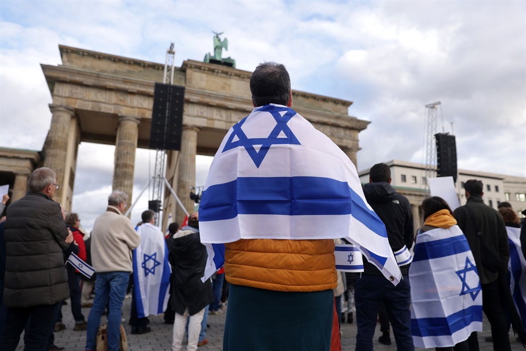A demonstration against anti-semitism in Berlin, Germany, in October 2023. Thousands of people attended the event in front of the Brandenburg Gate as the conflict between Hamas and Israel continued. (Sean Gallup/Getty Images)