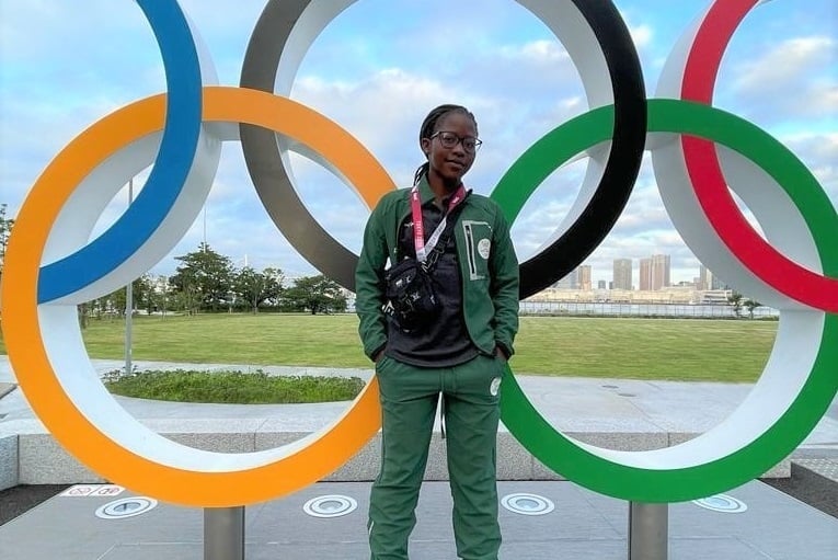 Boipelo Awuah, aged 15, at the 2020 Tokyo Olympics (2021)