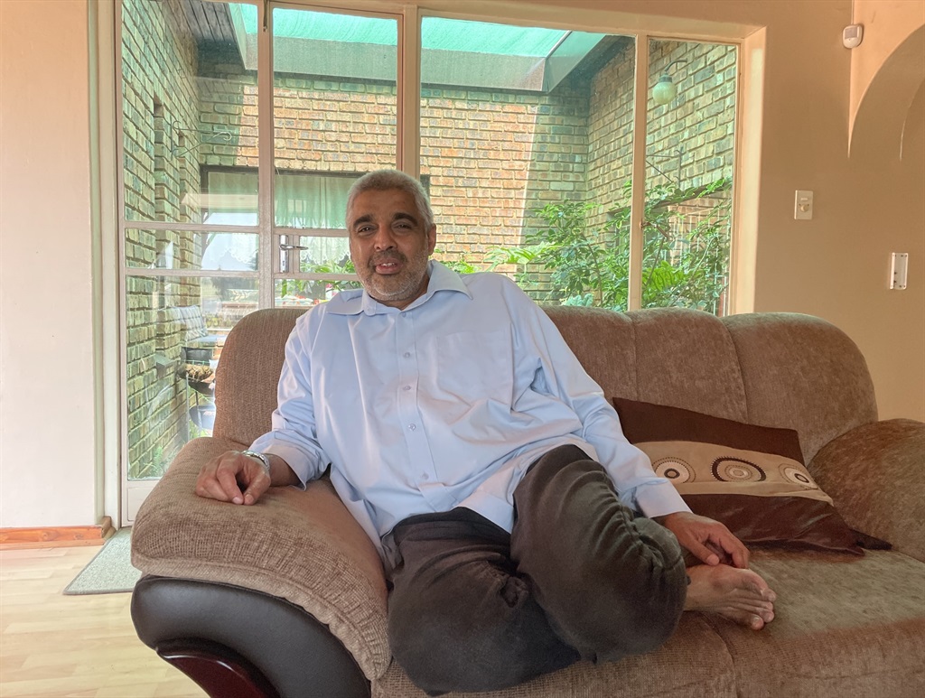 Imtiaz Cajee in his home in Pretoria (James de Villiers, News24)
