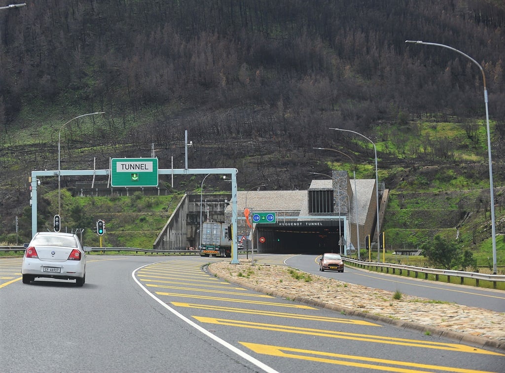 Huguenot Tunnel has reopened following a serious crash between a heavy motor vehicle and a bakkie with a trailer on Tuesday evening. (Ziyaad Douglas/Gallo Images)