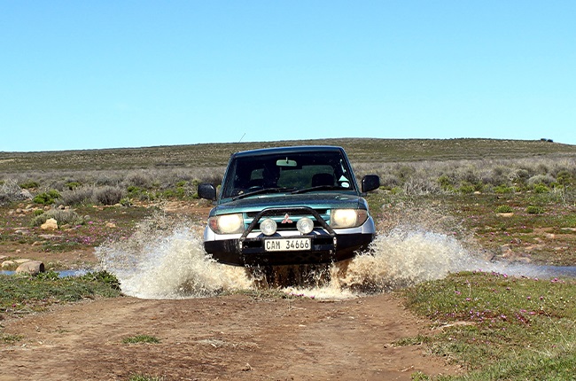 Mitsubishi Pajero at Blesfontein