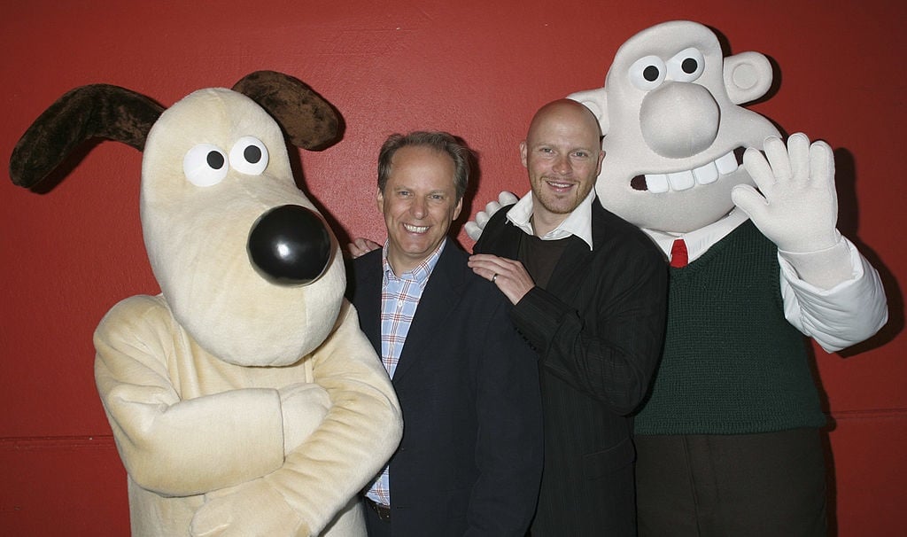 (File photo) Gromit, Director Nick Park, Animator Darren Burgess and Wallace attend the world premiere of the movie Wallace and Gromit The Curse of the Were-Rabbit at Luna Park on September 4, 2005 in Sydney, Australia.