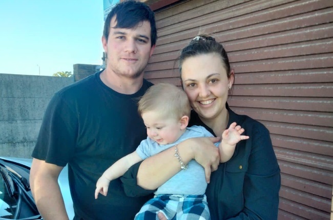 Coenie and Alicia Lamprecht spent hours searching for their baby, Henco, after Alicia’s car was hijacked with him inside. (PHOTO: Supplied) 