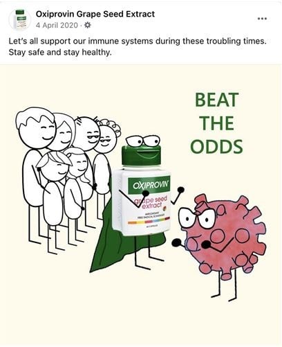 An advert on the Oxiprovin Facebook page