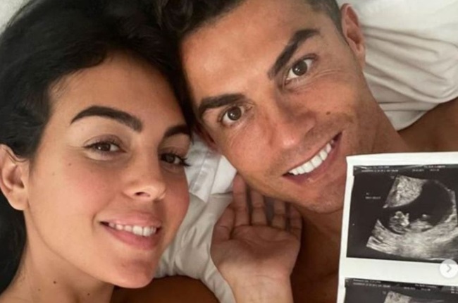 Cristiano Ronaldo's partner, Georgina Rodriguez, is said to be three months into her pregnancy with their second and third child together. (PHOTO: Instagram / @cristiano)