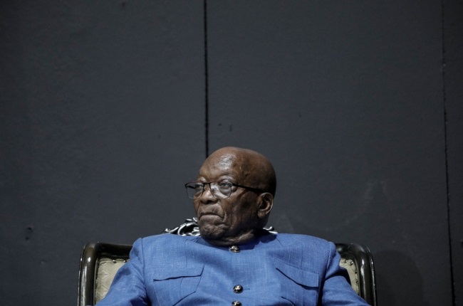 Former president Jacob Zuma was not injured in the car accident.