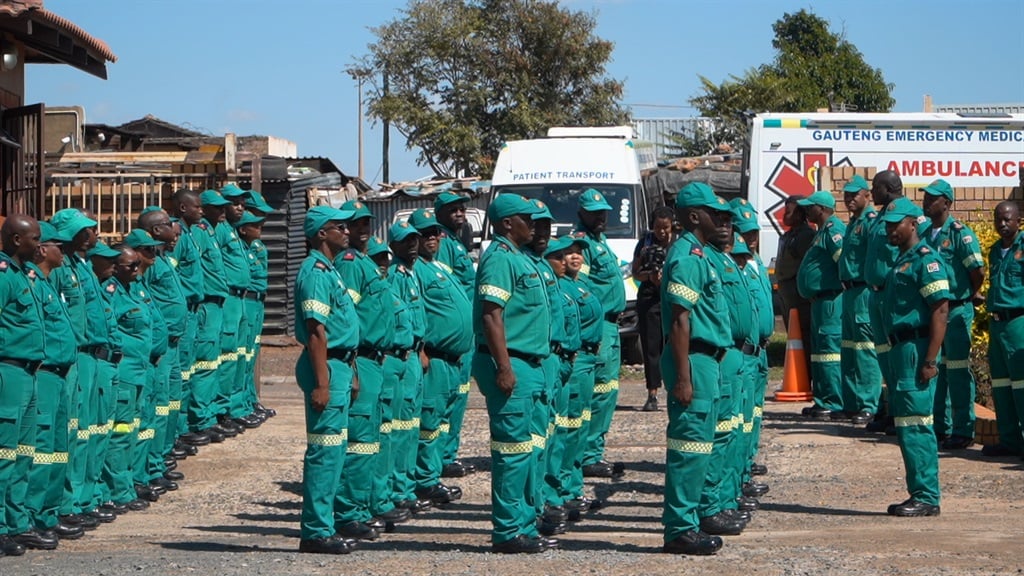 Gauteng's Emergency Medical Services added 1120 emergency care interns to the esteemed Green Angels programme on Tuesday. (Thahasello Mphatsoe/News24)
