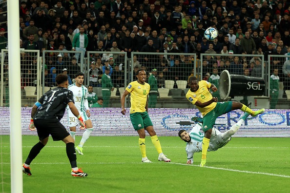 Yassine Benzia of Algeria scored an acrobatic goal against Bafana Bafana in March.