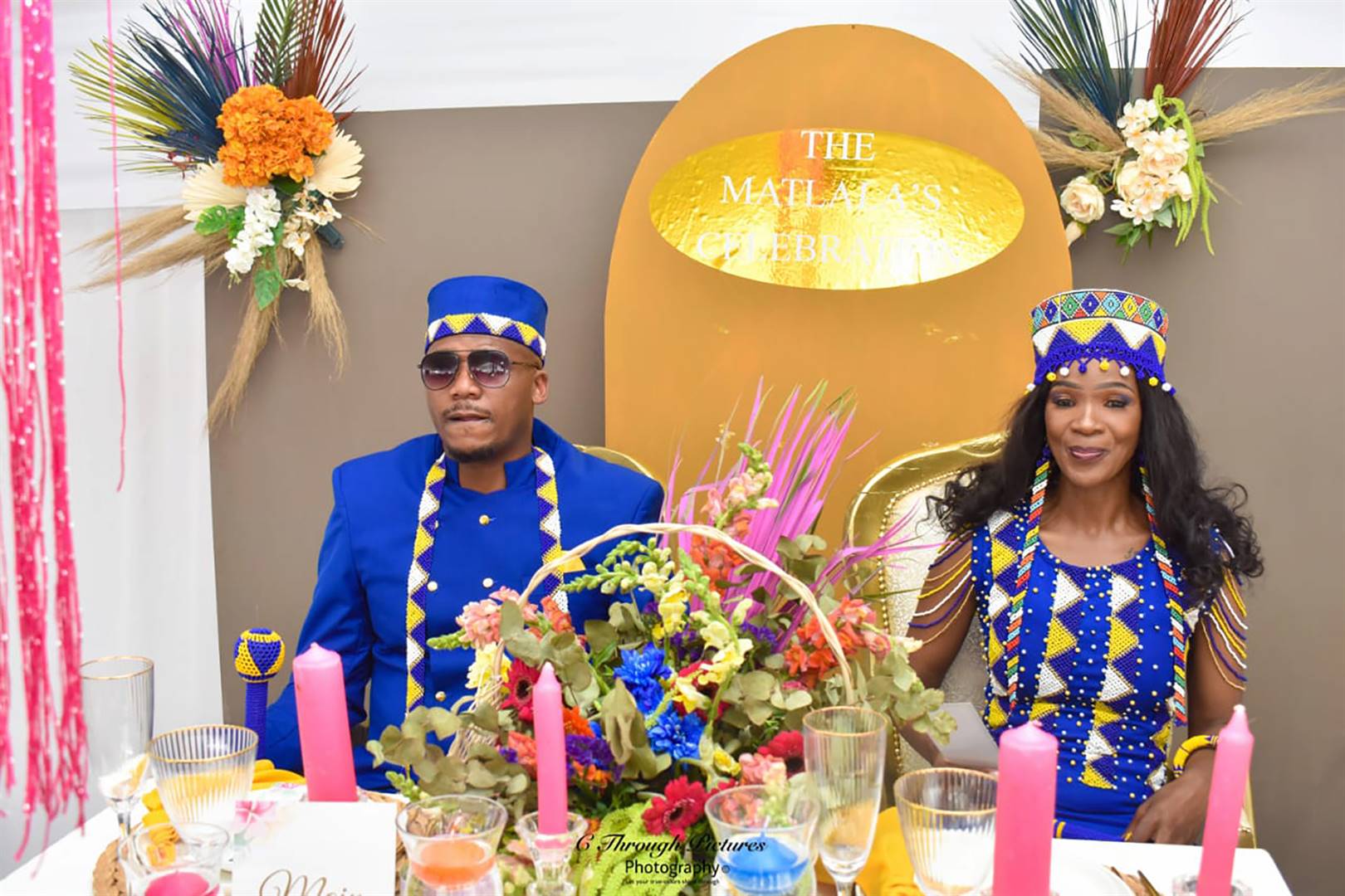 Ziphelele Zine Beku and Tumelo Matlala at their traditional wedding ceremony. 