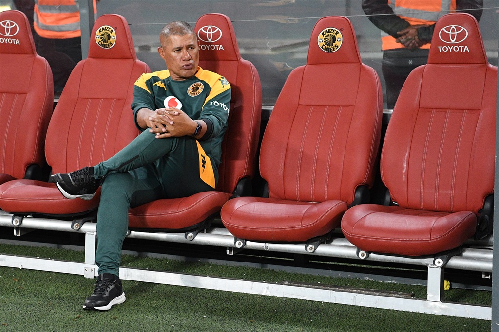 Kaizer Chiefs coach Cavin Johnson looks dejected during the Nedbank Cup, Last 32 match between Kaizer Chiefs and Milford FC at FNB Stadium on February 25, 2024 in Johannesburg, South Africa. 