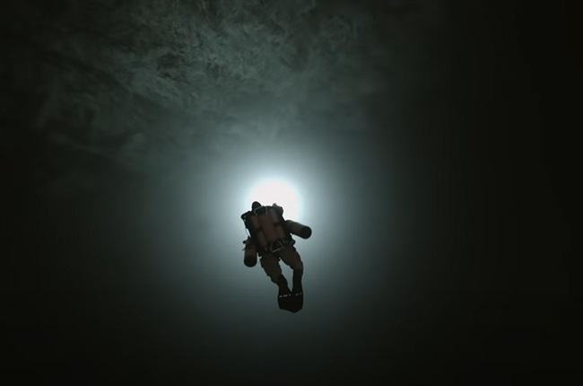 A diver shown in the film The Rescue.