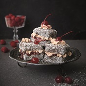 Lamingtons with a black forest twist