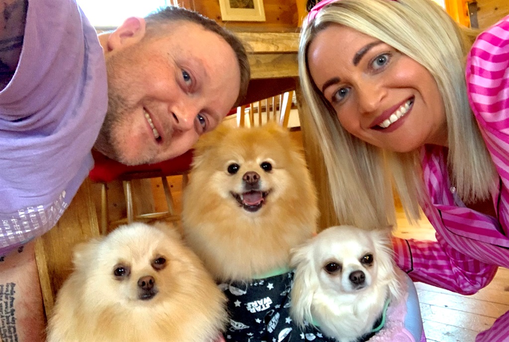 Claire, a bank manager, and her husband Stuart, a chef, say they no longer feel the need to have children after becoming 'parents' to their three adorable pooches. Photo courtesy @cupcake_teddybear_popcorn/ Caters News/ Magazine Features