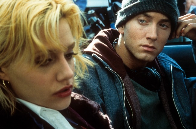 Brittany Murphy with co-star Eminem in a scene fro