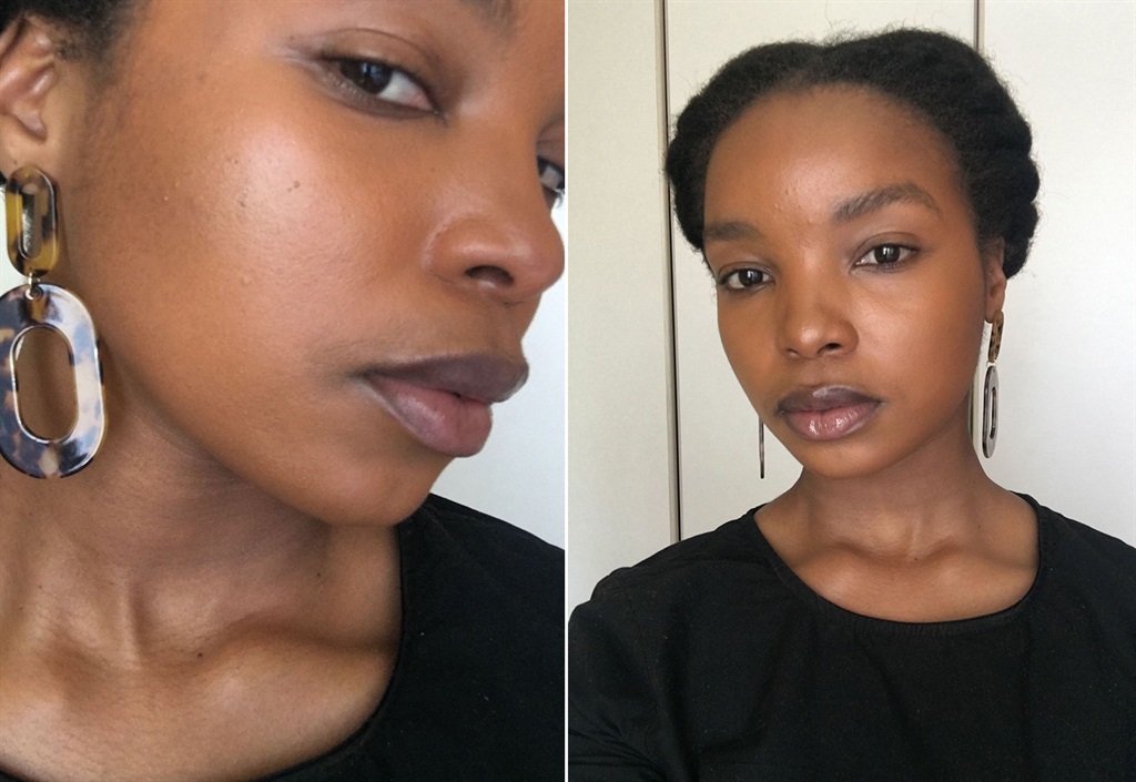 Phelokazi Mbude in the MSLondon Mineral Powder Foundation and Mineral Powder Contour. Photos by author