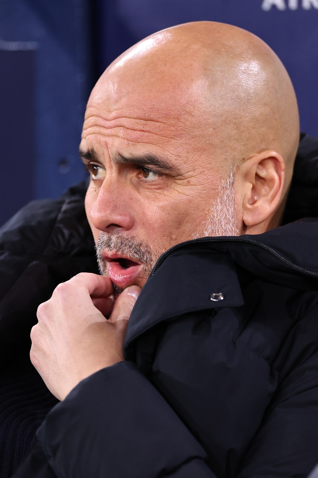 MANCHESTER, ENGLAND - APRIL 3: Pep Guardiola the head coach / manager of Manchester City during the Premier League match between Manchester City and Aston Villa at Etihad Stadium on April 3, 2024 in Manchester, England.(Photo by Robbie Jay Barratt - AMA/Getty Images)