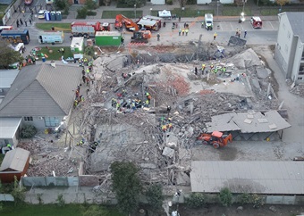 WATCH | Bird's-eye view: Drone footage of the George building collapse