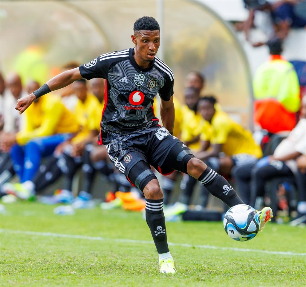 NELSPRUIT, SOUTH AFRICA - FEBRUARY 24: Vincent Pule of Orlando Pirates during the Nedbank Cup, Last 32 match between Crystal Lake FC and Orlando Pirates at Mbombela Stadium on February 24, 2024 in Nelspruit, South Africa. (Photo by Dirk Kotze/Gallo Images)