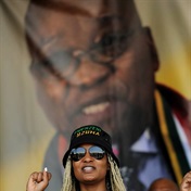Hundreds show up to welcome Zuma back, but he could only address them virtually