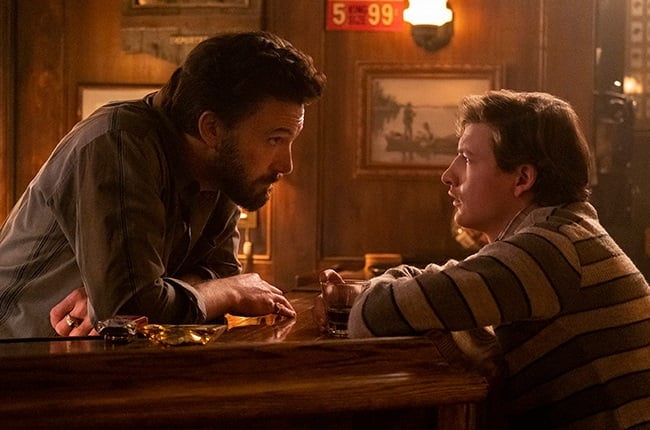 Ben Affleck and Tye Sheridan in The Tender Bar.