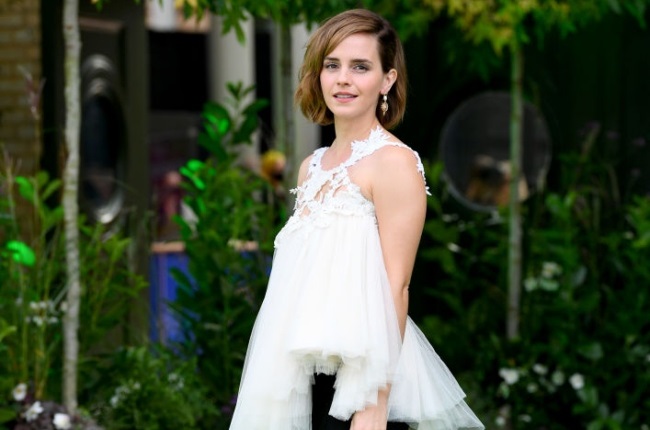 Eco-friendly fashion advocate, Emma Watson, wears a dress made from ...