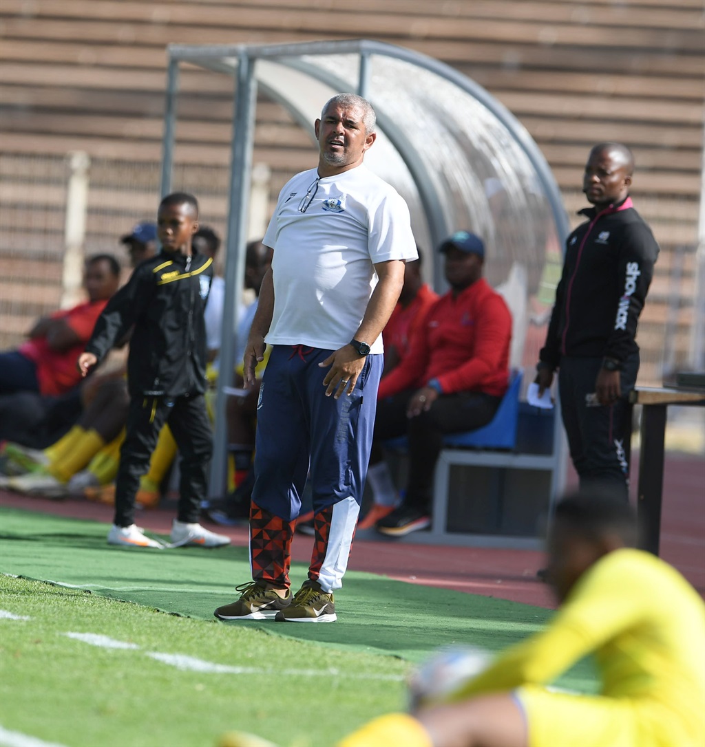 POLOKWANE, SOUTH AFRICA - APRIL 06: Clinton Larsen head coach of Magesi FC during the Motsepe Foundation Championship match between Magesi FC and Orbit College FC at Old Peter Mokaba Stadium on April 06, 2024 in Polokwane, South Africa. (Photo by Philip Maeta/Gallo Images)