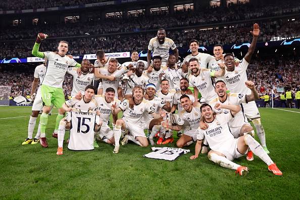 Die Real Madrid-span vier die klub se oorwinning oor Bayern München.  Foto: Getty Images