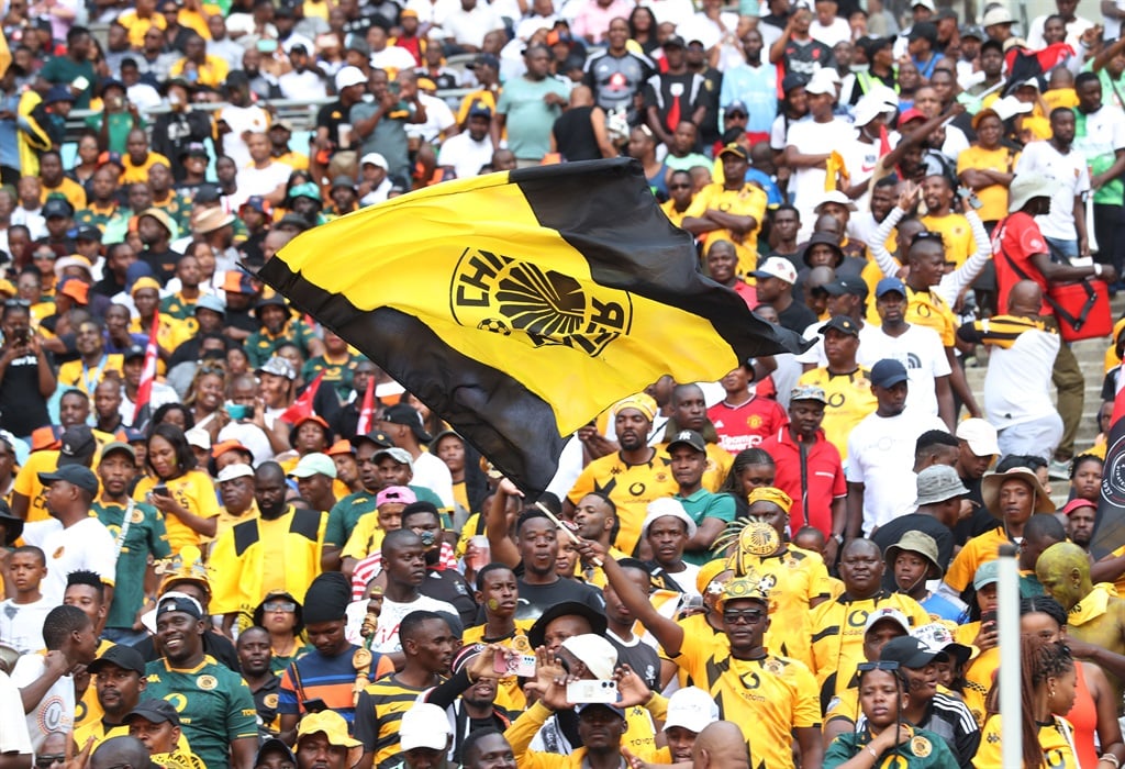 Chiefs fans during the DStv Premiership 2023/24 football match between Orlando Pirates and Kaizer Chiefs at Soccer City in Johannesburg, South Africa on 09 March 2024 