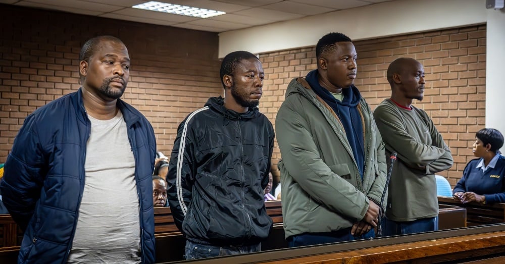 Four men appeared in the Vereeniging Regional Court in connection with Palesa Mofokeng's death. (Alfonso Nqunjana/News24)