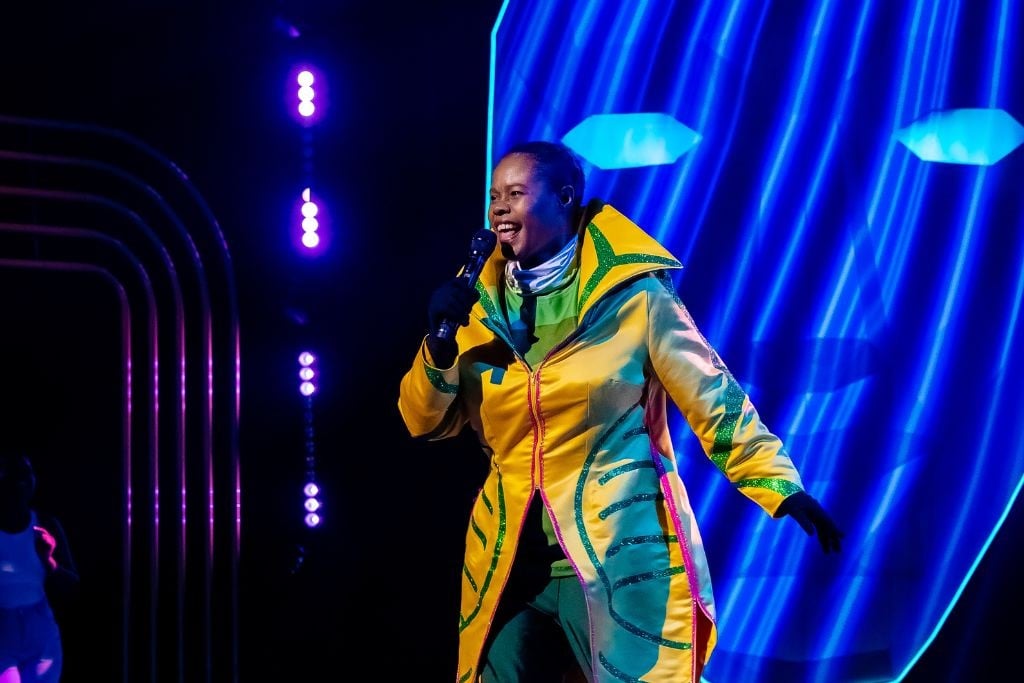 Seasoned actor Nthathi Moshesh is the first personality to be eliminated for the second season of The Masker Singer (Supplied: Primedia)