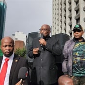 'I have unfinished business' at the Union Buildings, Zuma tells MK Party supporters outside court