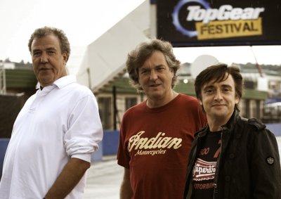 THE STARS: Celebrity presenters Jeremy Clarkson, Richard Hammond and James May enthrall Kyalami with their signature brand of wit.