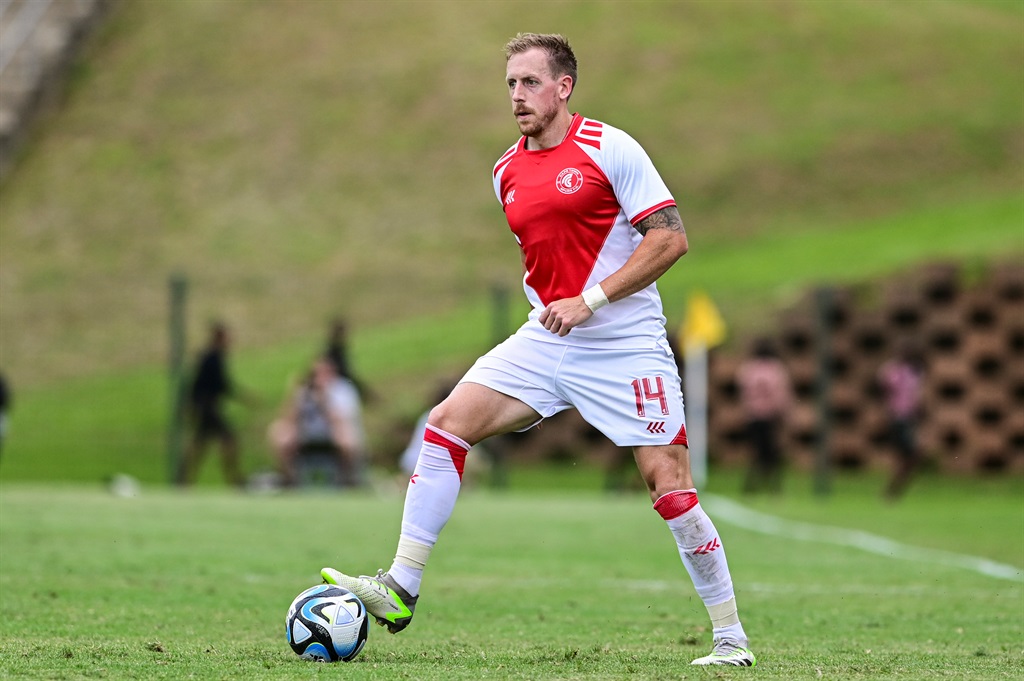 Michael Morton during the DStv Premiership match between Richards Bay and Cape Town Spurs at King Goodwill Zwelithini Stadium on 12 November 2023 in Durban, South Africa. 