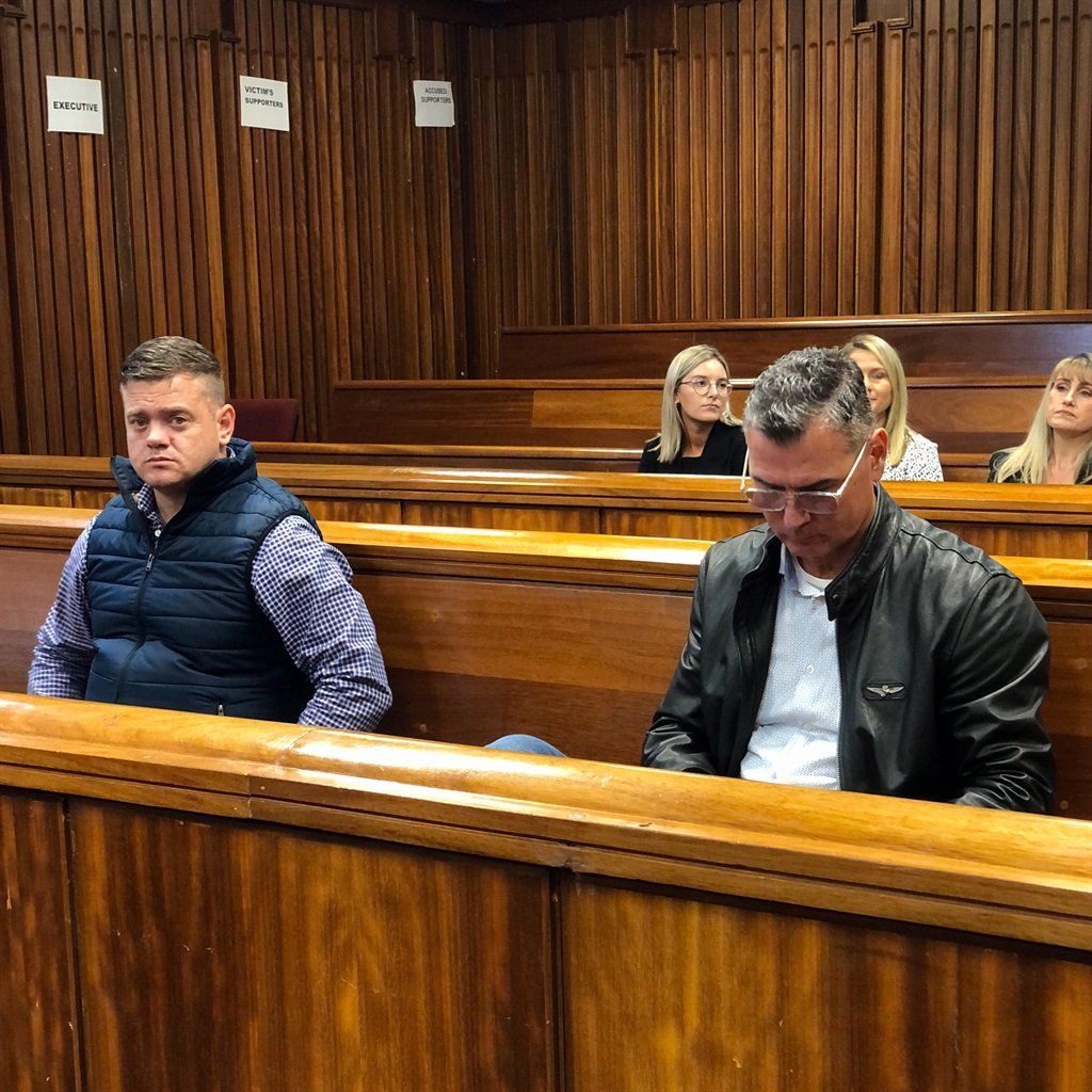 Reinhardt Leach (left) and Arnold Terblanche in the dock while waiting for today's court session to start.