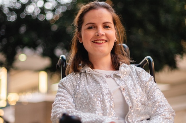 Kerry Walsh was born with spinal muscular atrophy but she hasn’t allowed the rare condition to hold her back. (PHOTO: Roarke Bouffe) 