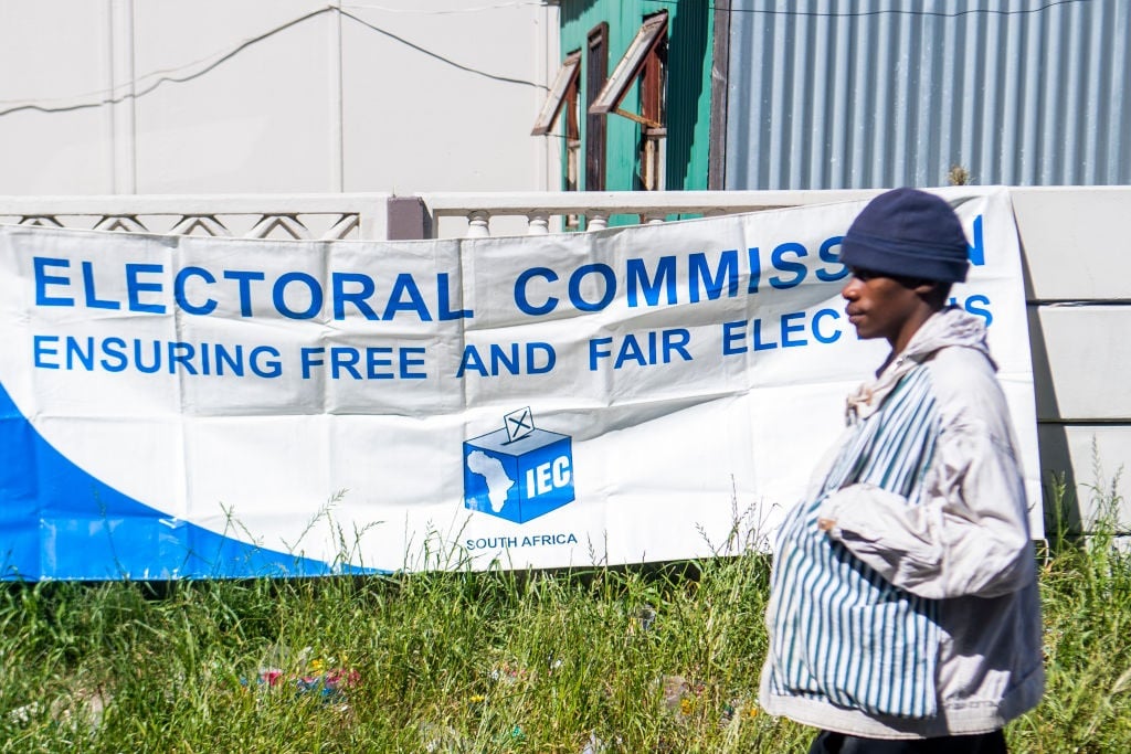 An electoral commission banner in Langa. 