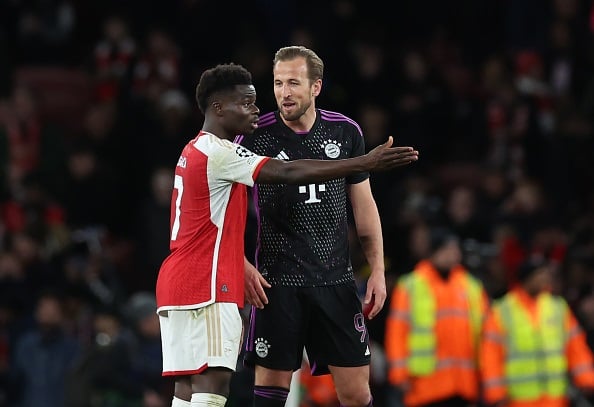 Arsenal star Bukayo Saka has been slammed for his behaviour against Bayern Munich on Tuesday.