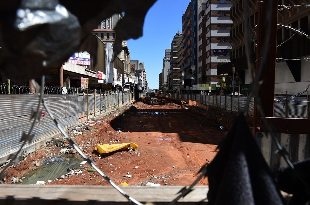 Lillian Ngoyi Street (formerly Bree Street) is currently under reconstruction. Photo by Morapedi Mashashe