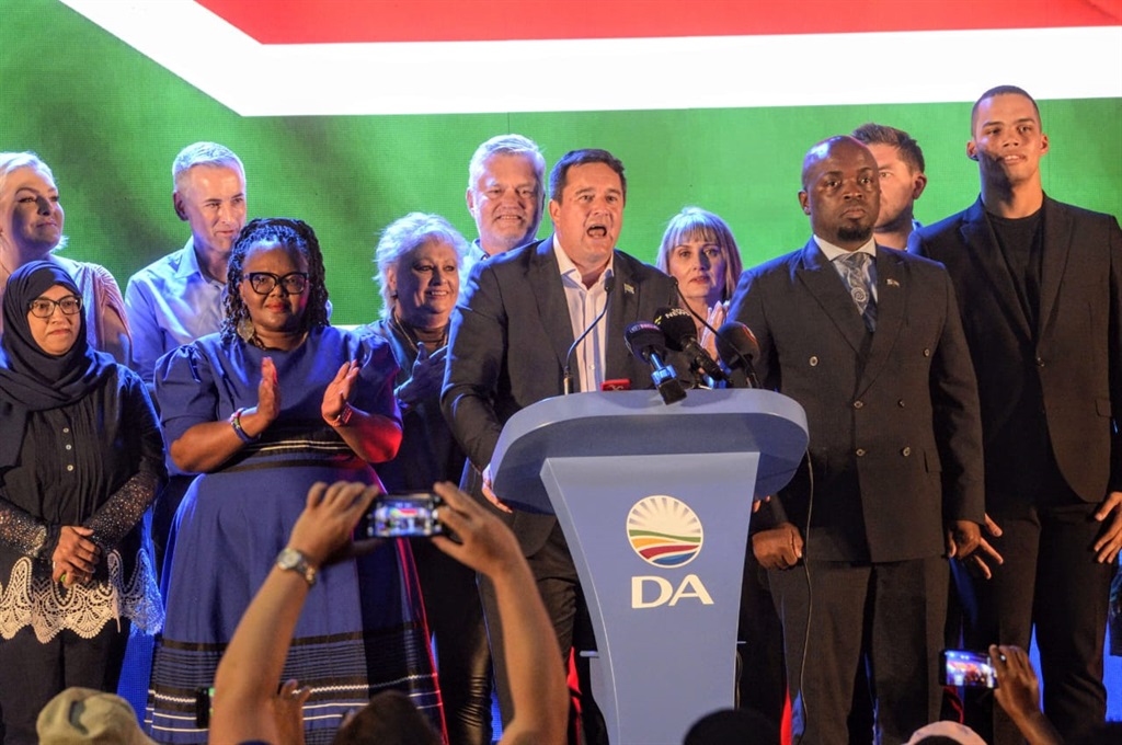 
DA leader John Steenhuisen addressing party members in Tshwane on Wednesday. Photo by Raymond Morare