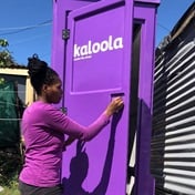 For R350 a month, residents of informal settlements can use a waterless toilet