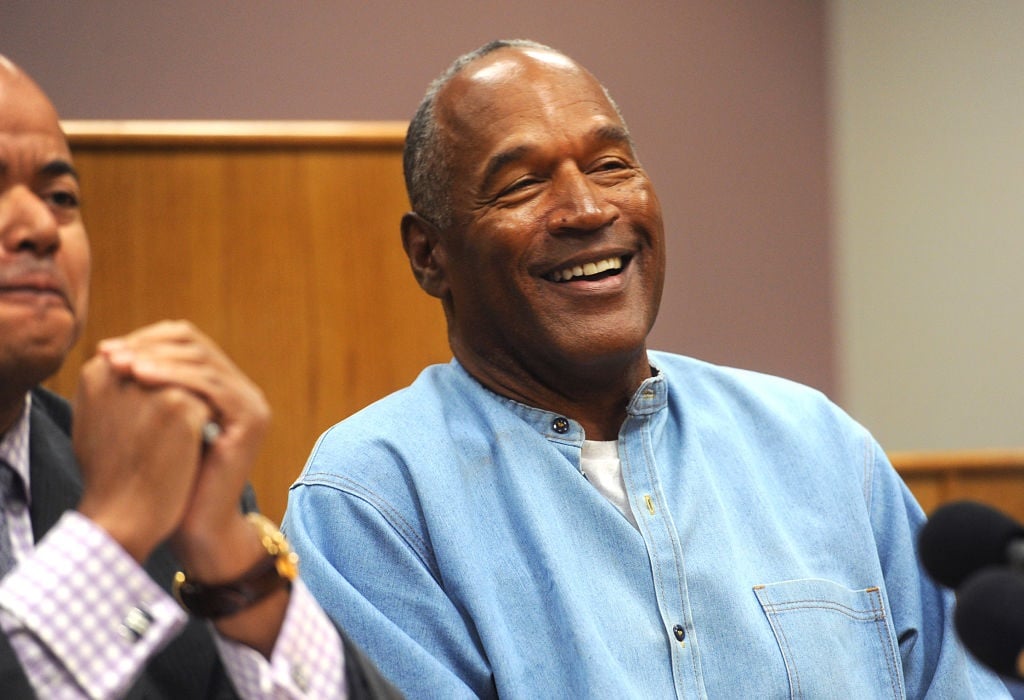 O.J. Simpson attends his parole hearing at Lovelock Correctional Center July 20, 2017 in Lovelock, Nevada. Simpson is serving a nine to 33 year prison term for a 2007 armed robbery and kidnapping conviction. (Jason Bean-Pool/Getty Images)