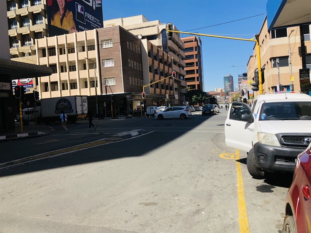 Braamfontein had been without electricity for the past week. Photo Sylvester Sibiya