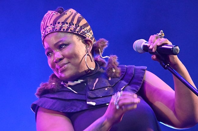 Thandiswa Mazwai at the album release celebration for Zenzile: The Reimagination of Miriam Makeba at South African State Theatre on 27 March 2022 in Johannesburg.